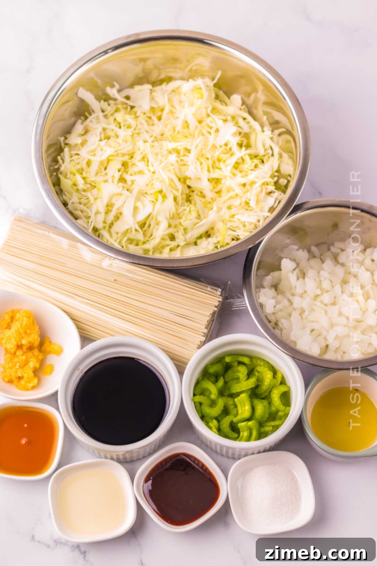 Make Panda Express Chow Mein At Home 4 Panda Express Chow Mein ingredients - fresh vegetables and noodles