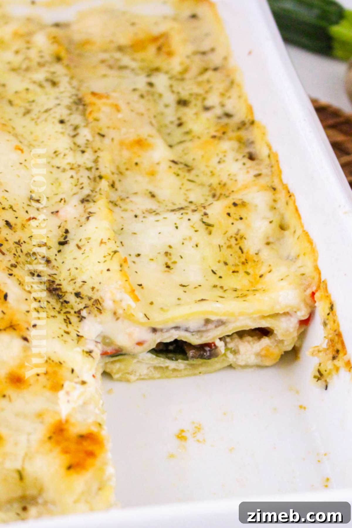Creamy Vegetable Lasagna 3 Vegetable Lasagna in White Sauce recipe