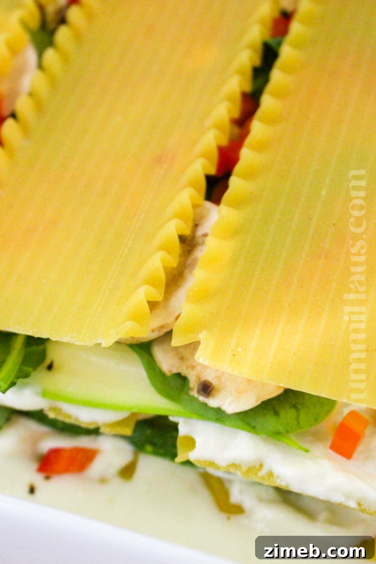Creamy Vegetable Lasagna 7 making the layers