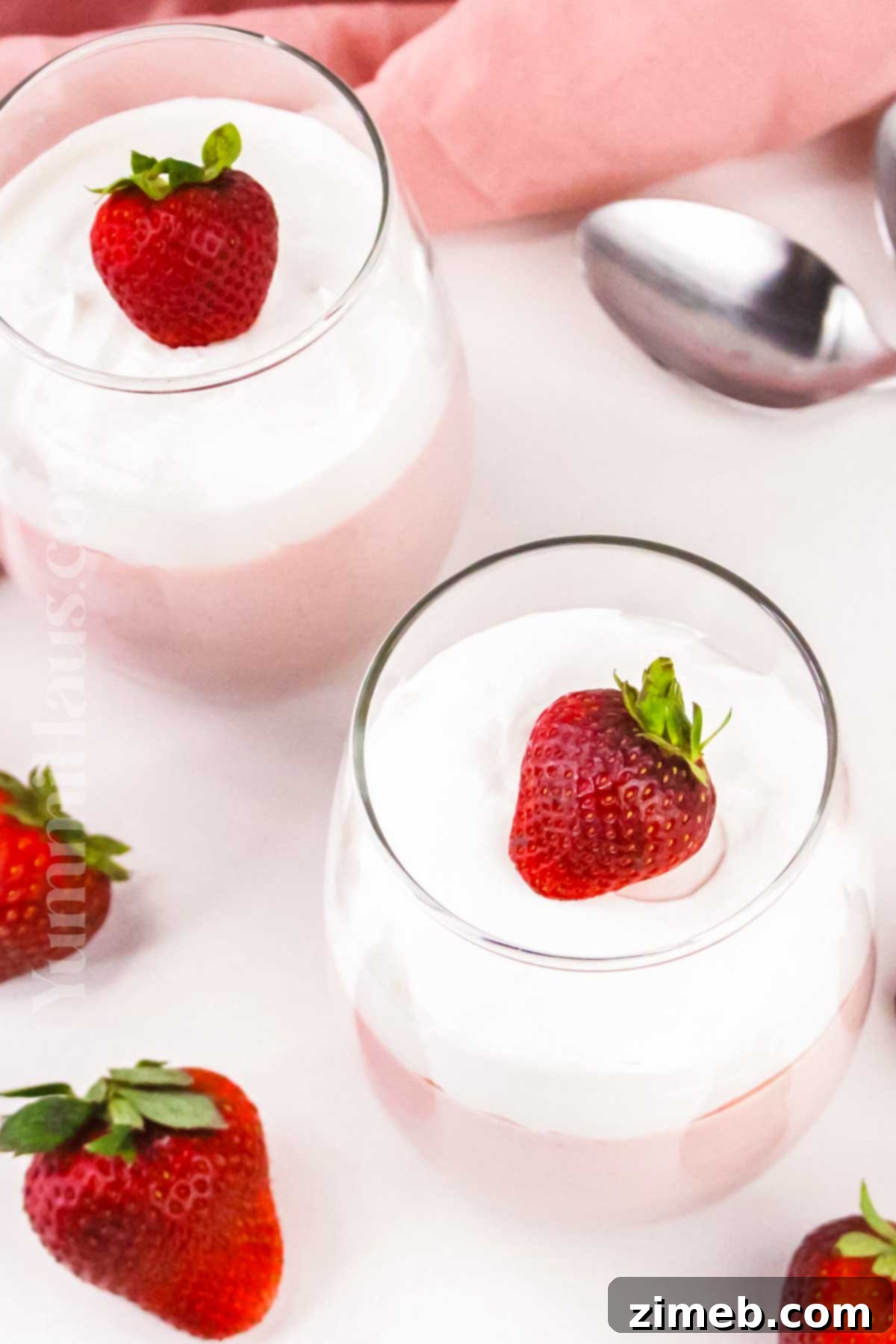 Individual mousse dessert cups