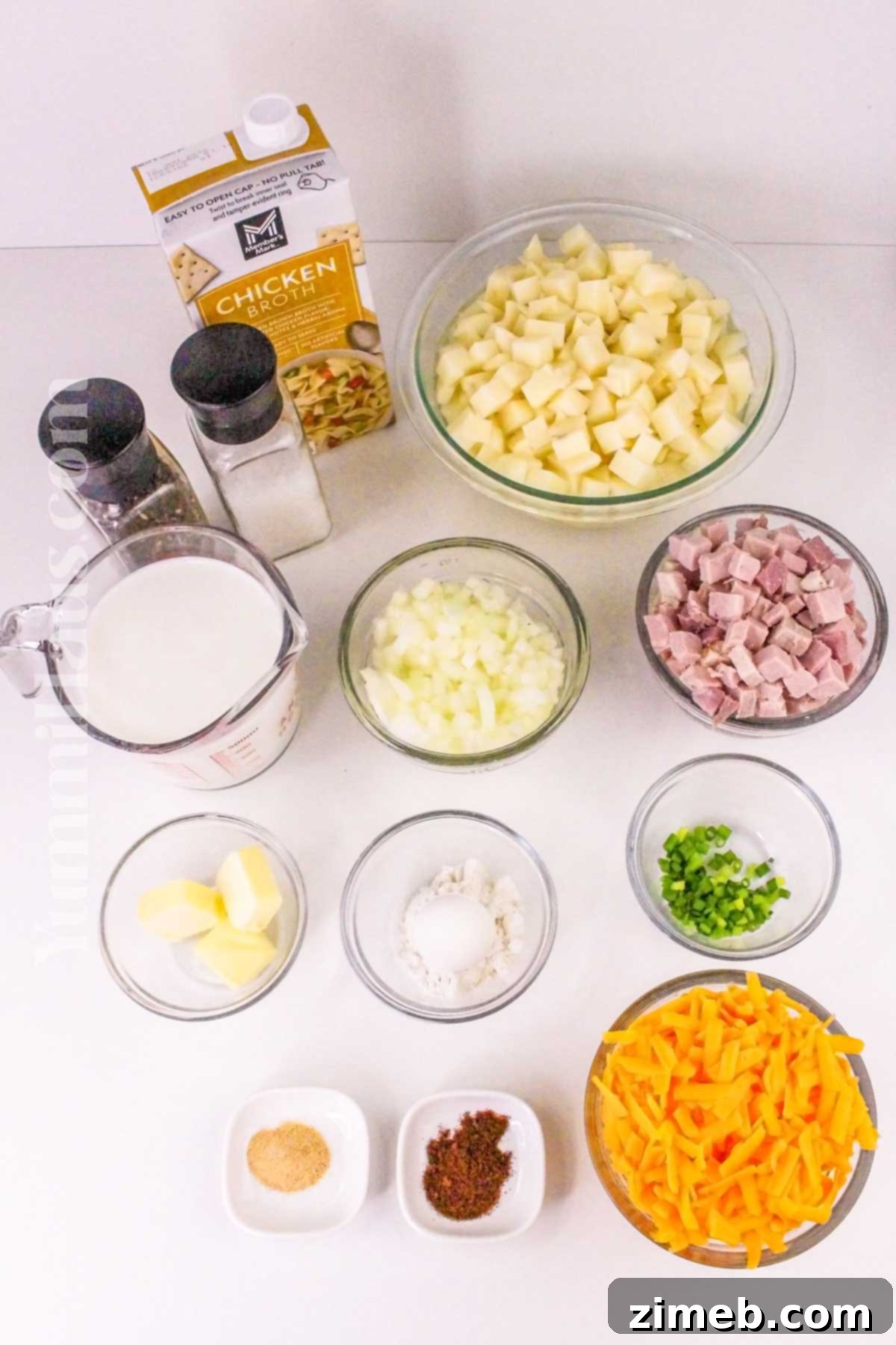 Hearty Ham and Potato Cheese Chowder 4 Cheesy Ham and Potato Soup ingredients