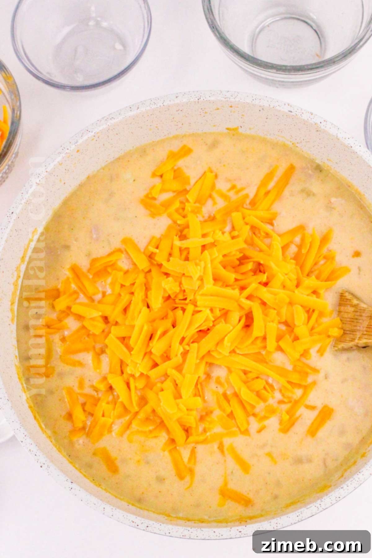 Hearty Ham and Potato Cheese Chowder 8 stovetop soup with cheese