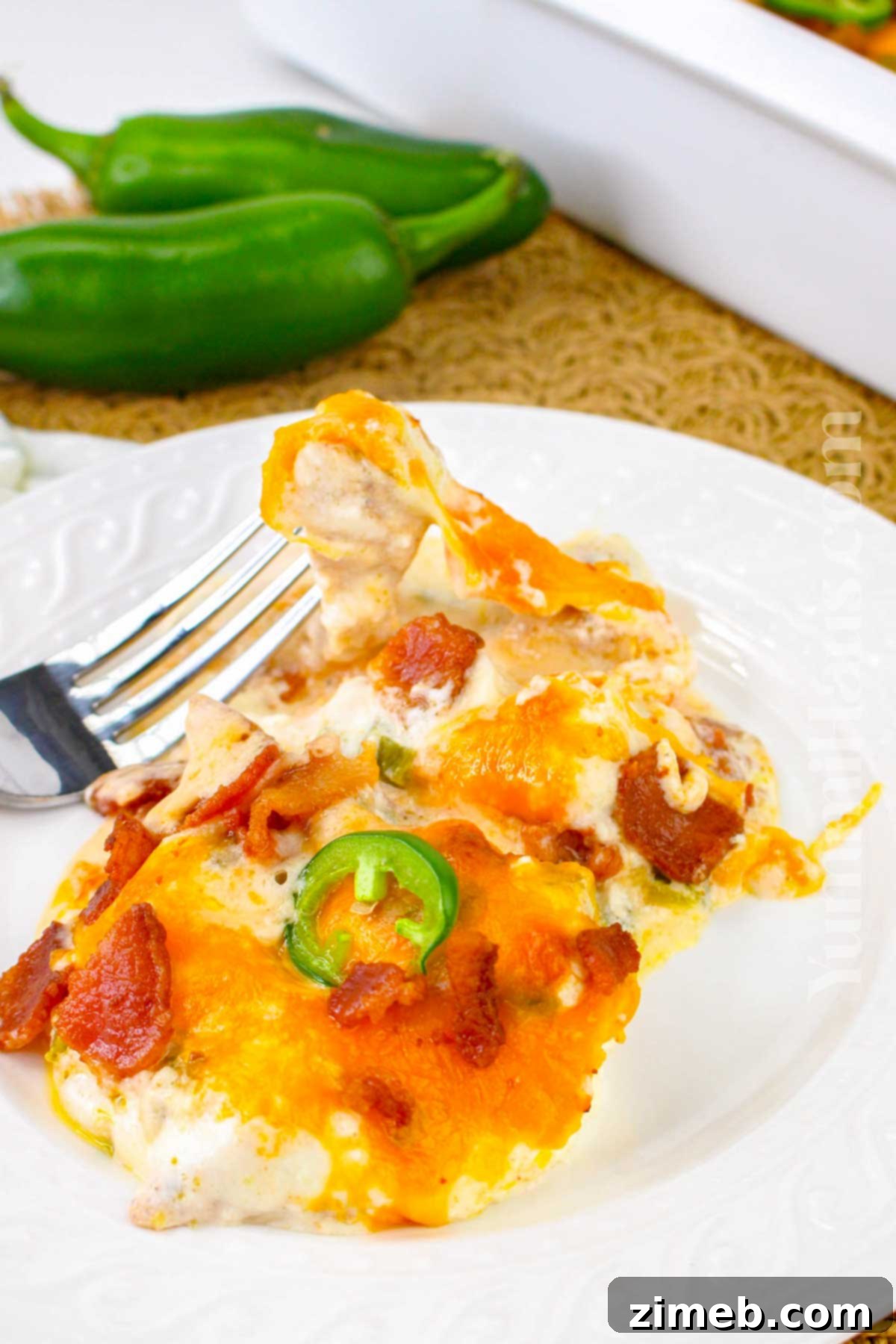 Low carb dinner idea - Chicken Jalapeno Popper Casserole
