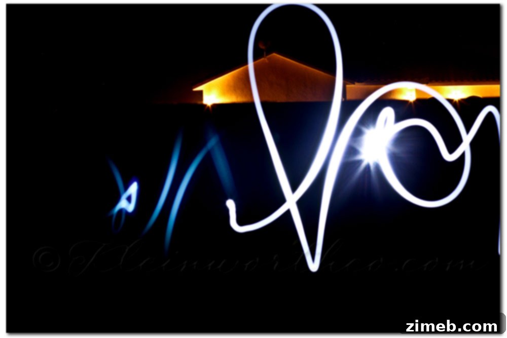 Drawing with Light Tutorial - Writing Backwards