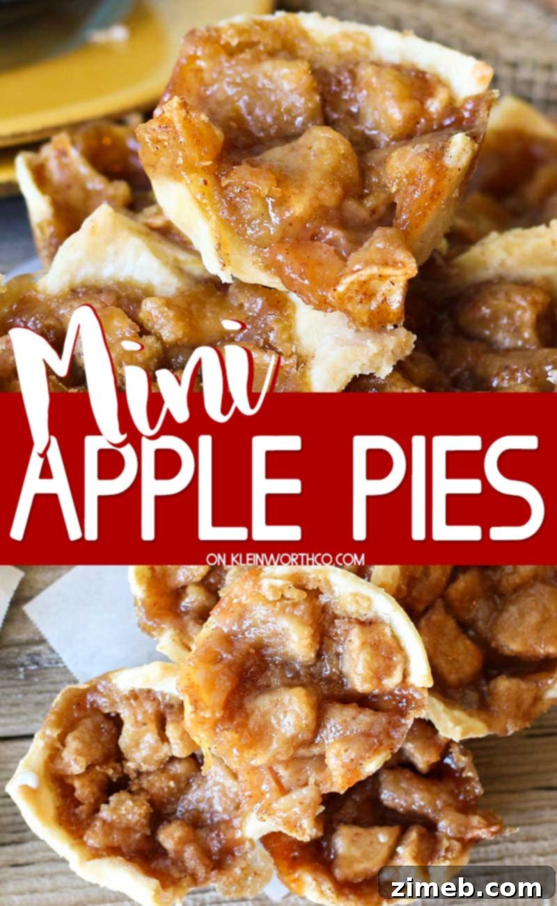 Individual French Apple Delights 2 Mini French Apple Pies - a delicious holiday dessert