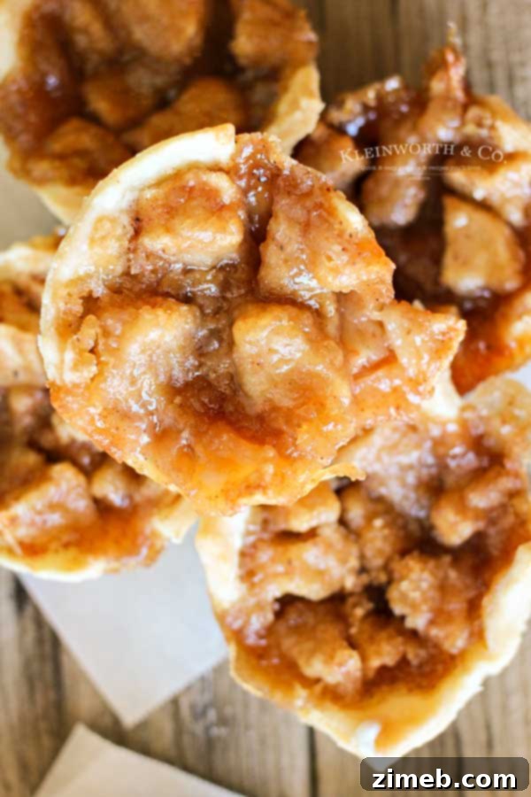 Individual French Apple Delights 3 Mini apple pies in muffin tin - perfect for holiday gatherings