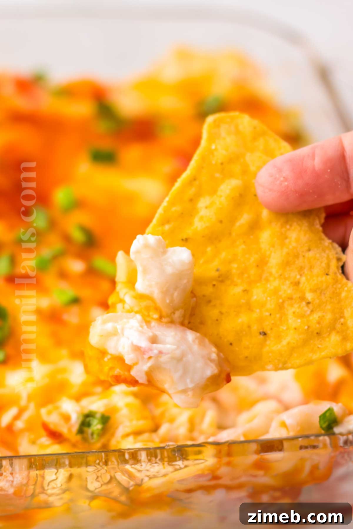 Creamy Wonton Crab Dip 15 Game day snack dip, creamy and cheesy Crab Rangoon Dip ready for serving.