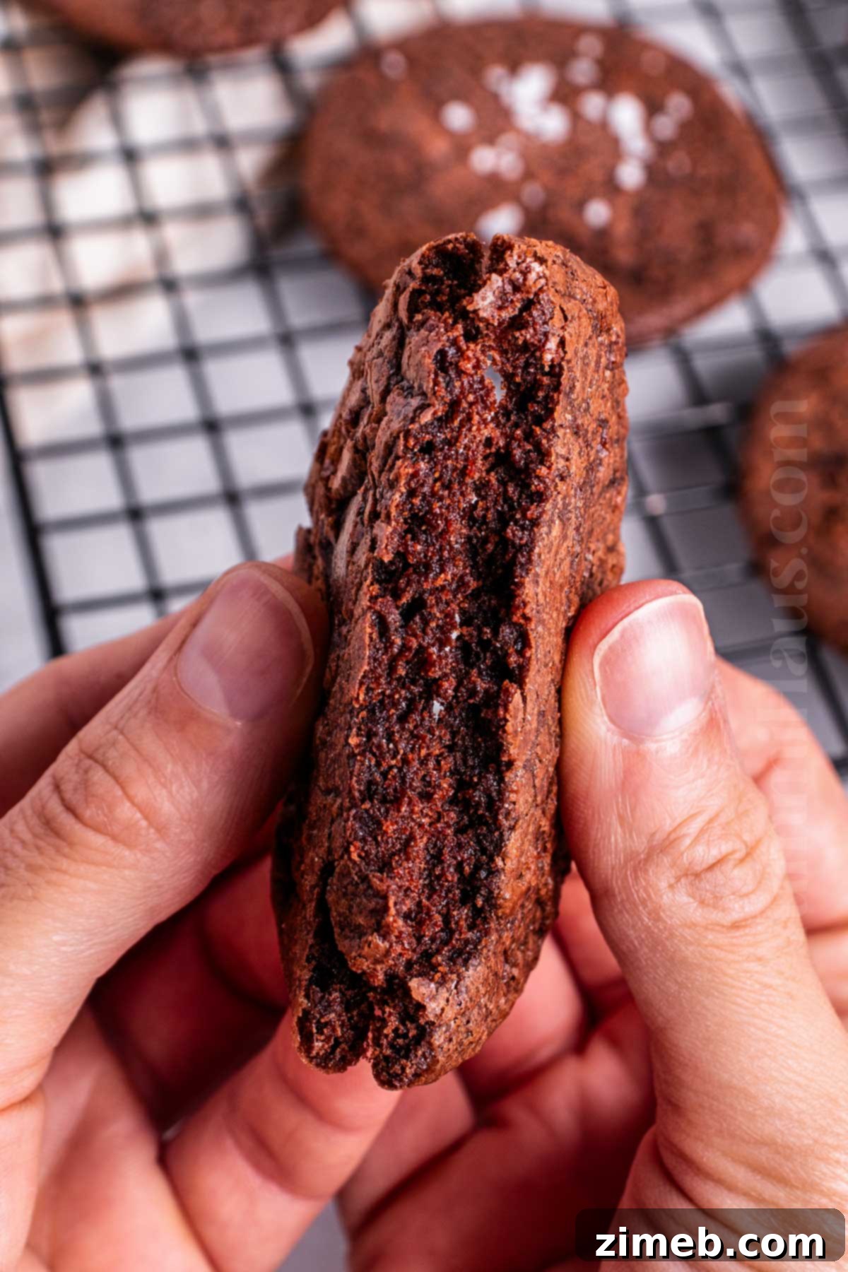 inside of a chewy cookie