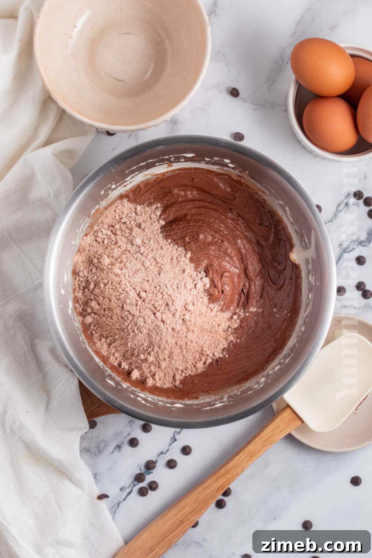 mixing the batter/dough