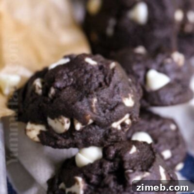 Double Chocolate White Chocolate Cookies 16 White Chocolate Chocolate Cookies