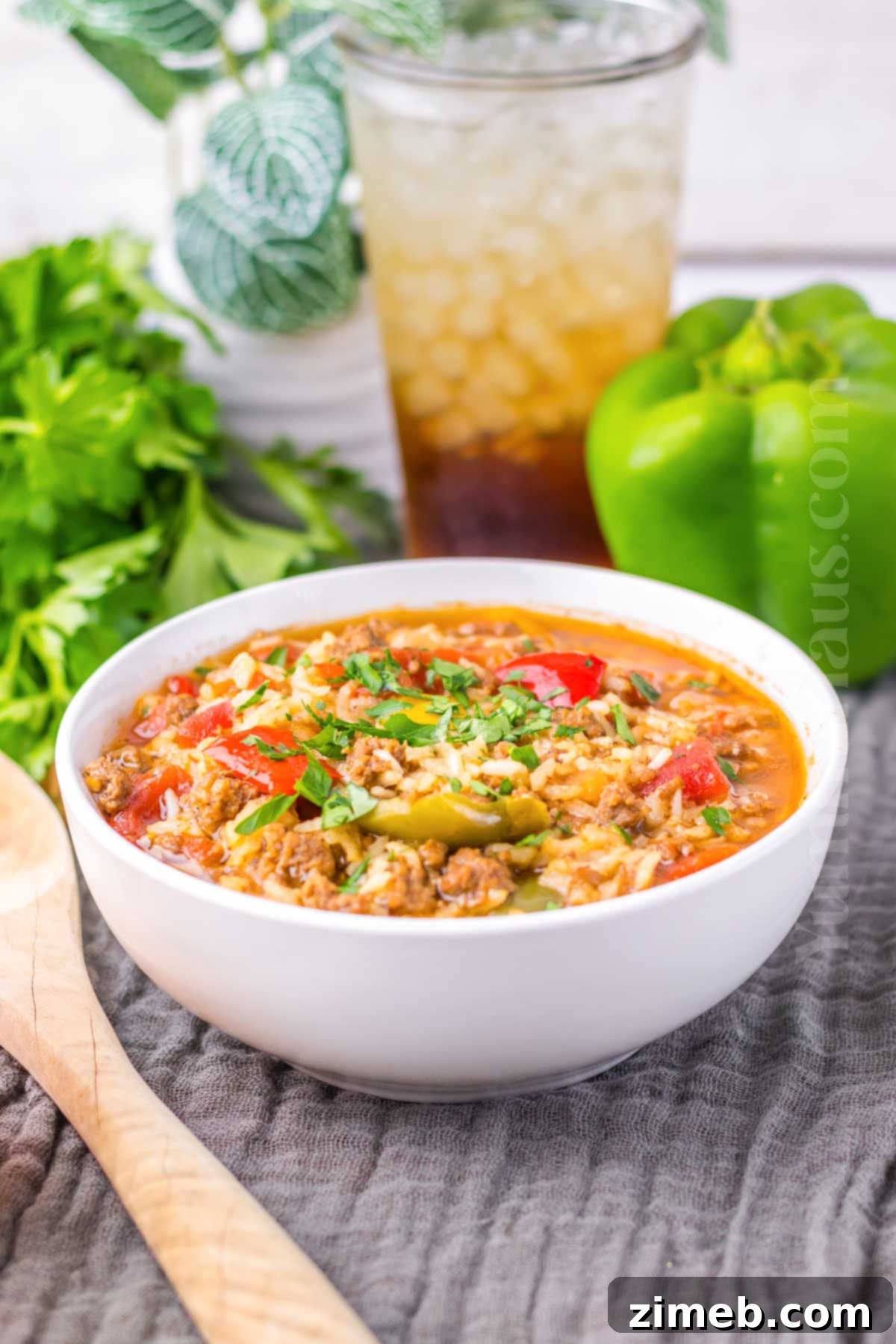 Hearty Bell Pepper and Rice Stew 14 easy soup dinner recipe