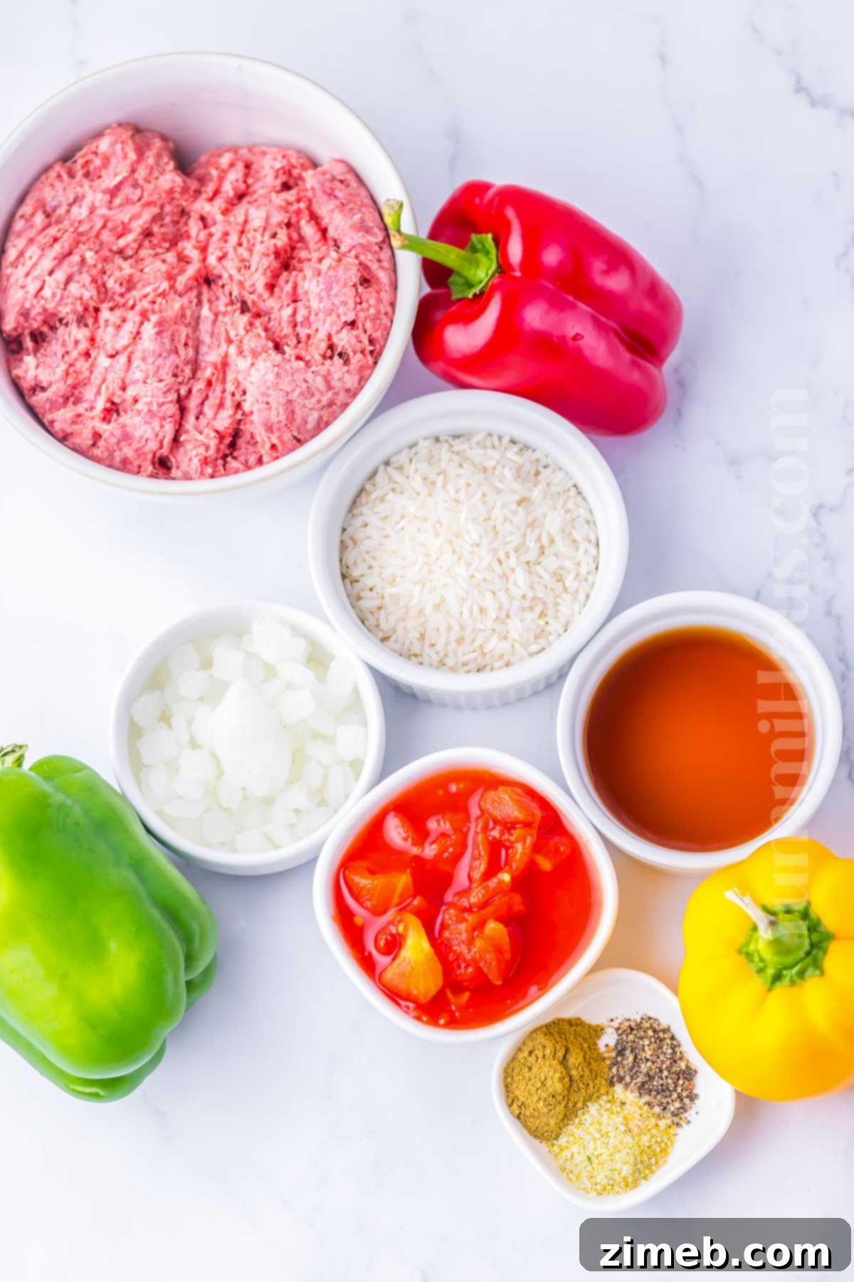 Hearty Bell Pepper and Rice Stew 4 Stuffed Pepper Soup ingredients