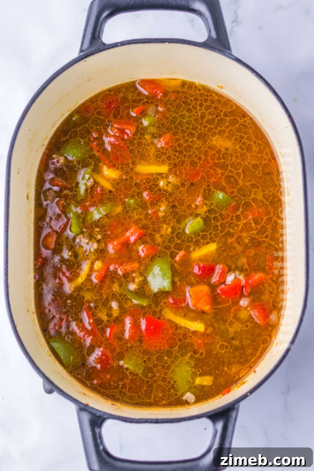 Hearty Bell Pepper and Rice Stew 8 stovetop pepper soup