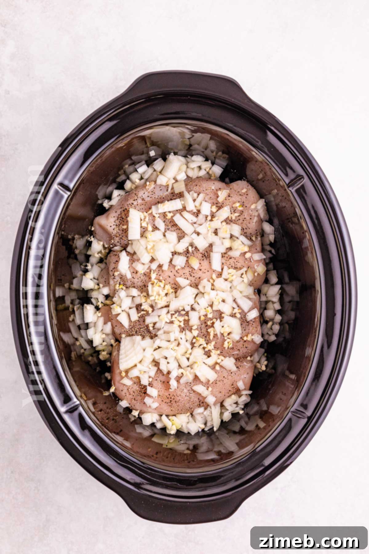 Cozy Comfort Crockpot Chicken and Gravy 5 Assembling Crockpot Chicken and Gravy