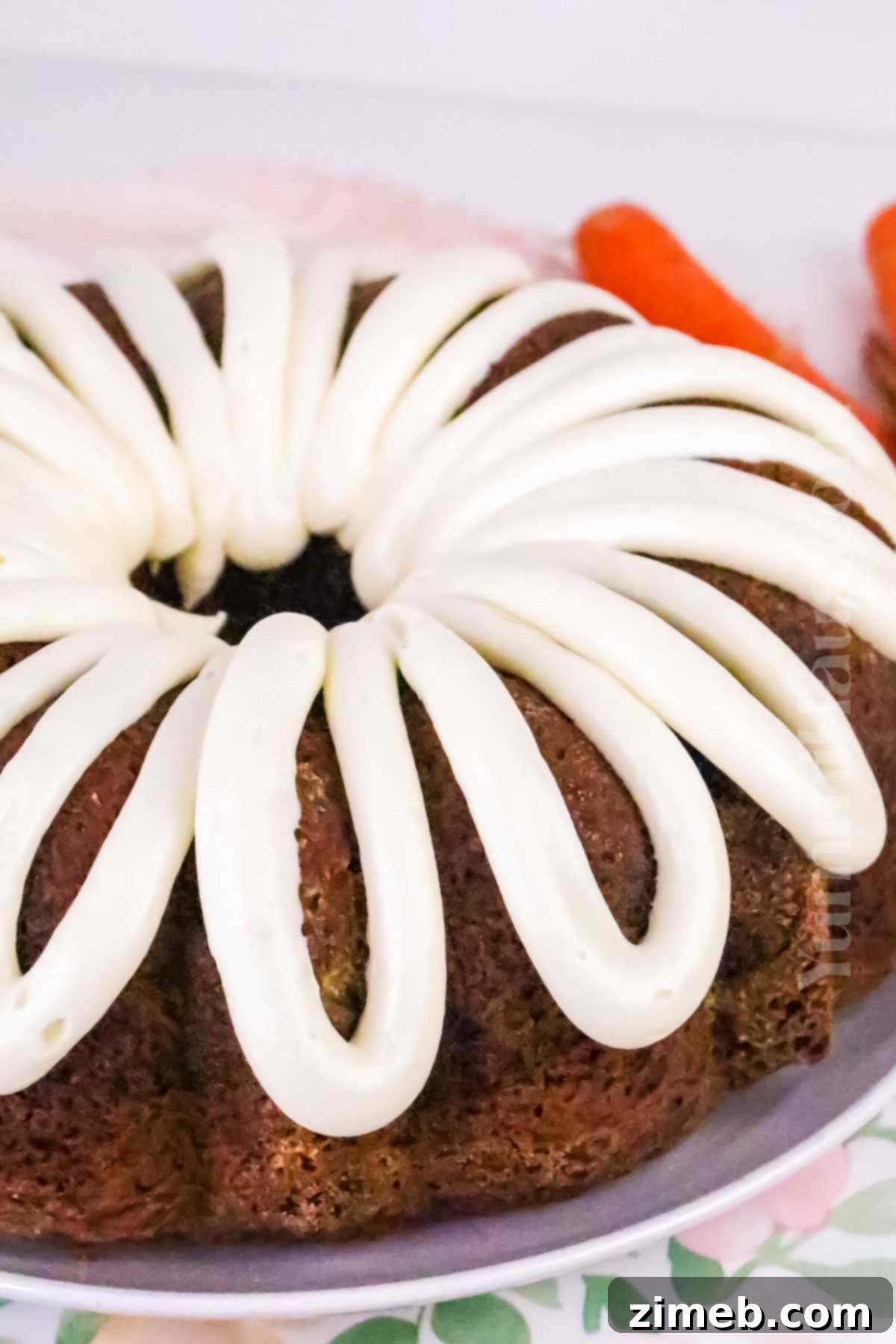 Rich Carrot Cake with Silken Cream Cheese Frosting 8 iced bundt cake for holidays