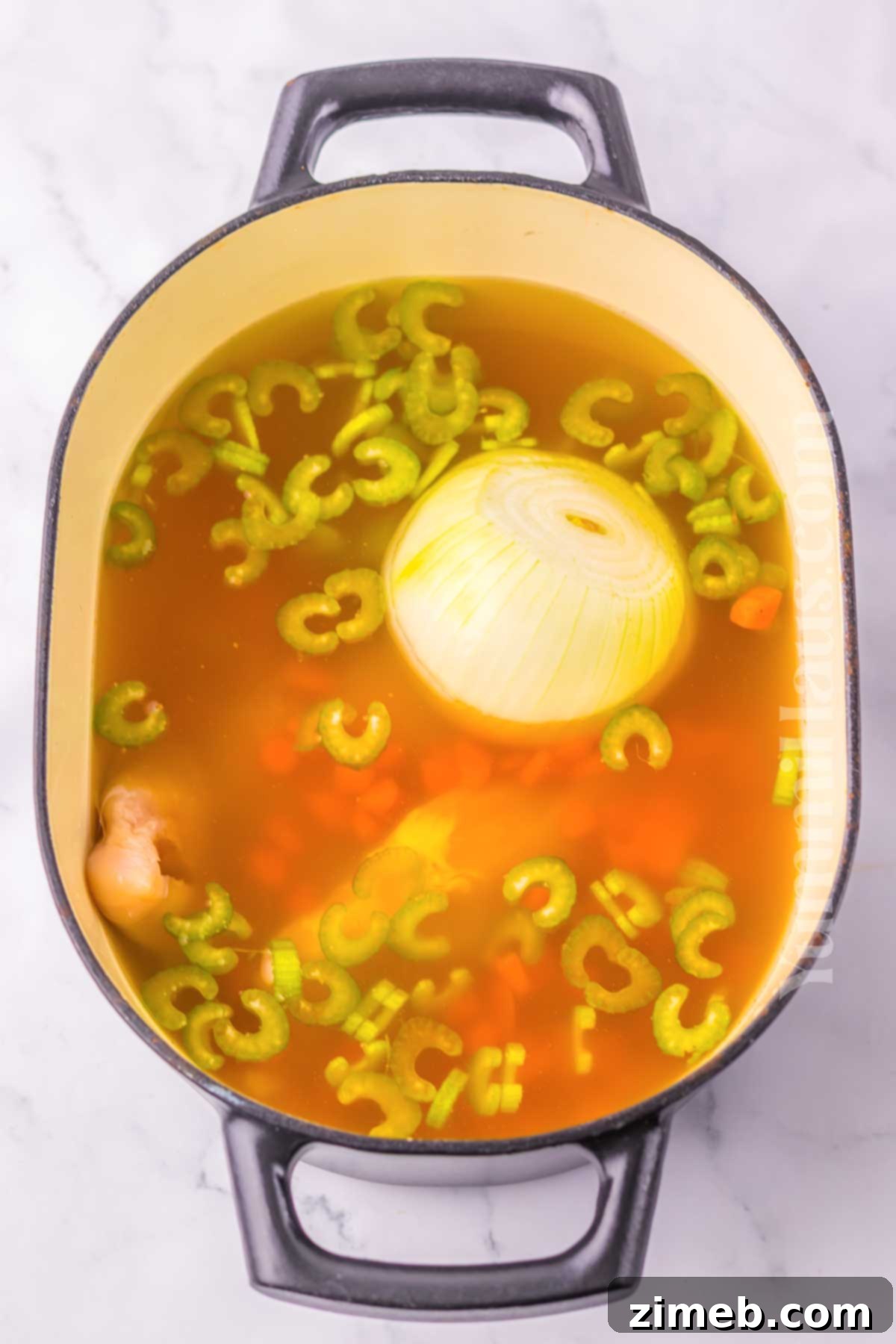 simmer the soup