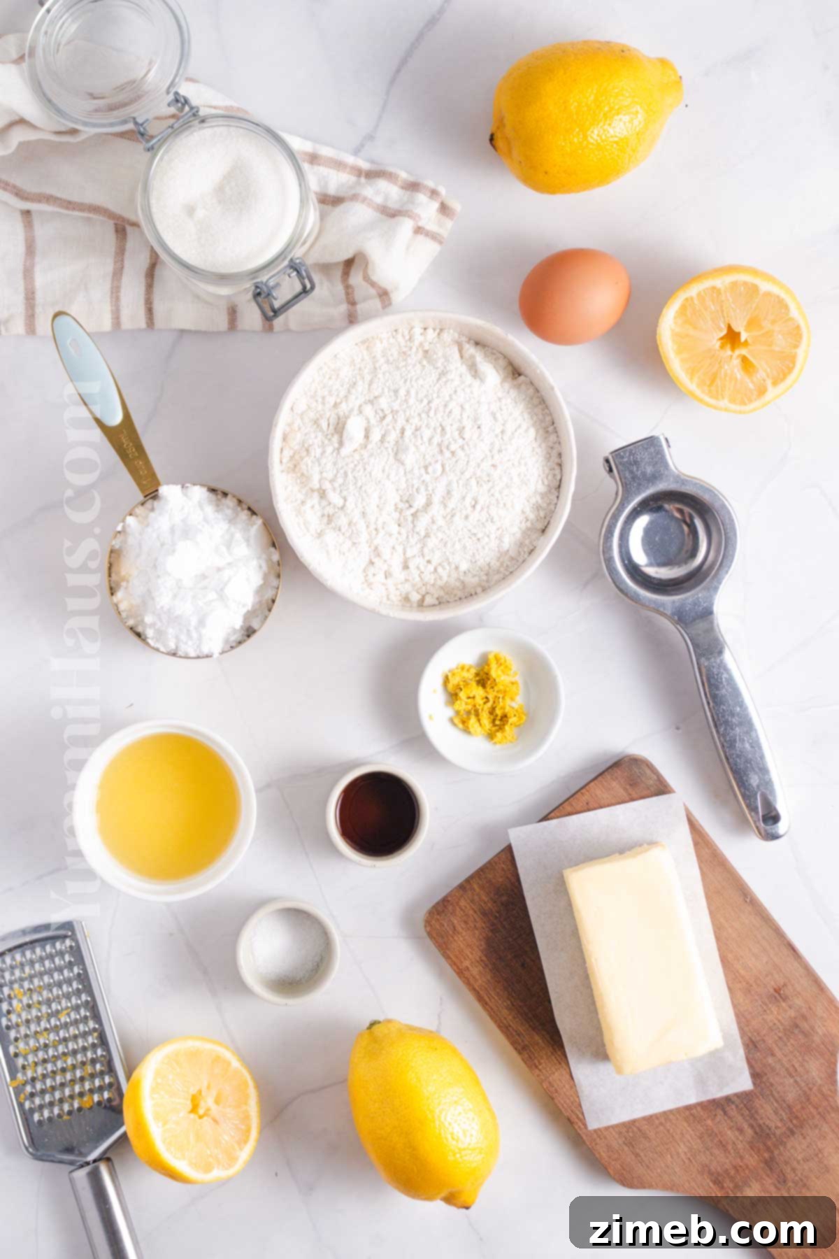 Sunshine Lemon Shortbread 4 Fresh ingredients for Lemon Shortbread Cookies recipe