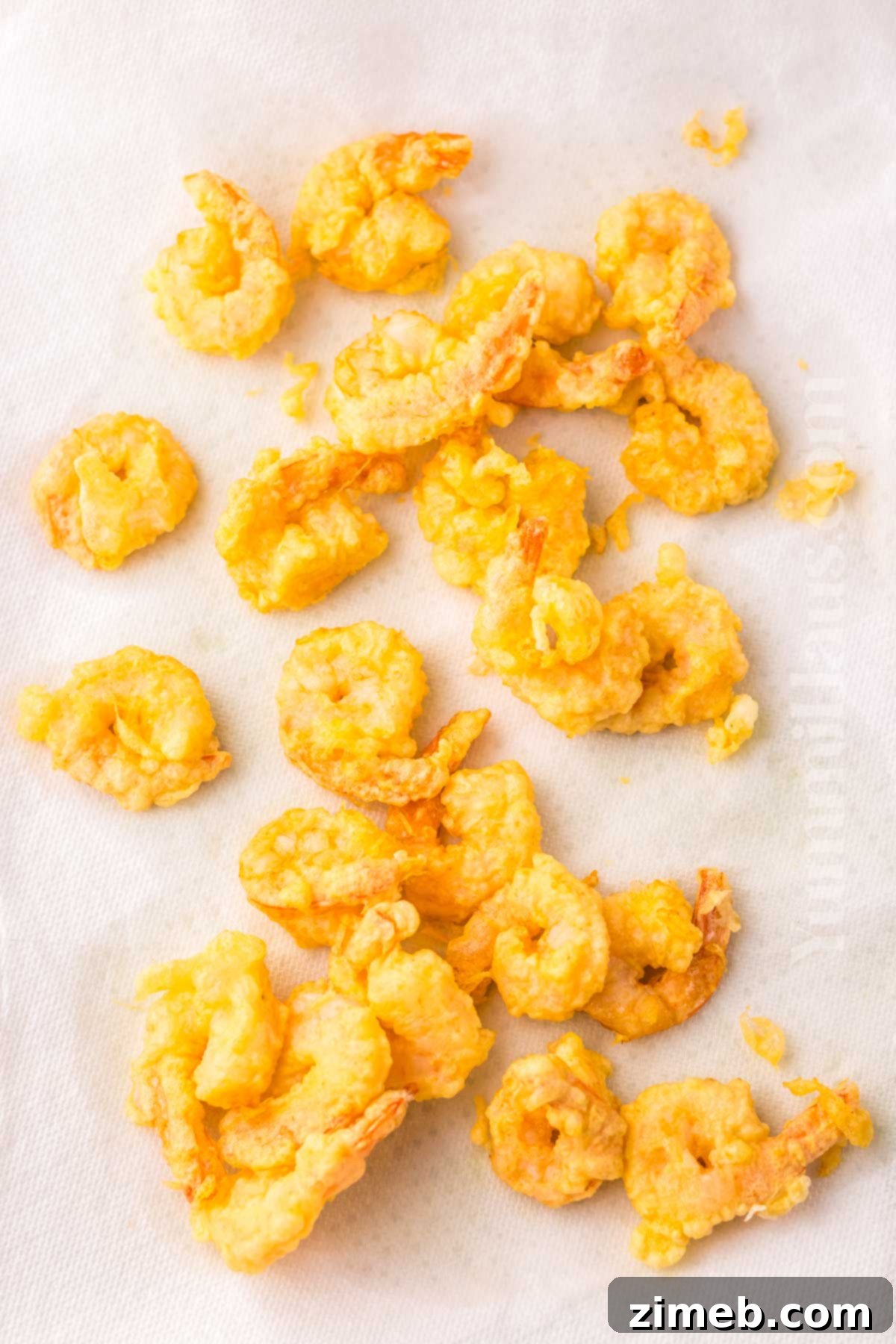 Golden Honey Walnut Shrimp 7 Crispy fried shrimp, ready to be coated in honey walnut sauce.