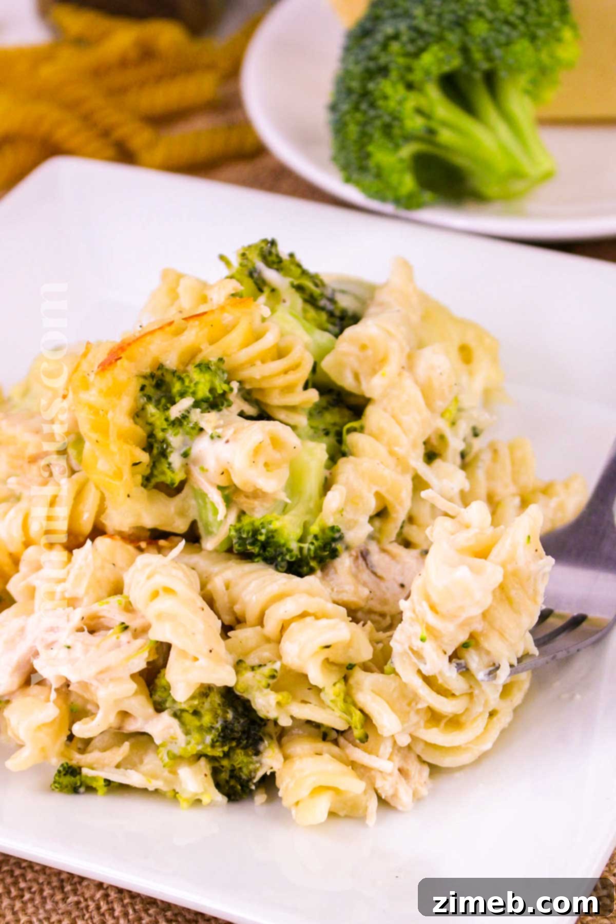 Creamy Chicken and Broccoli Alfredo Bake 3 Delicious comfort food dinner recipe - Chicken Broccoli Alfredo Casserole