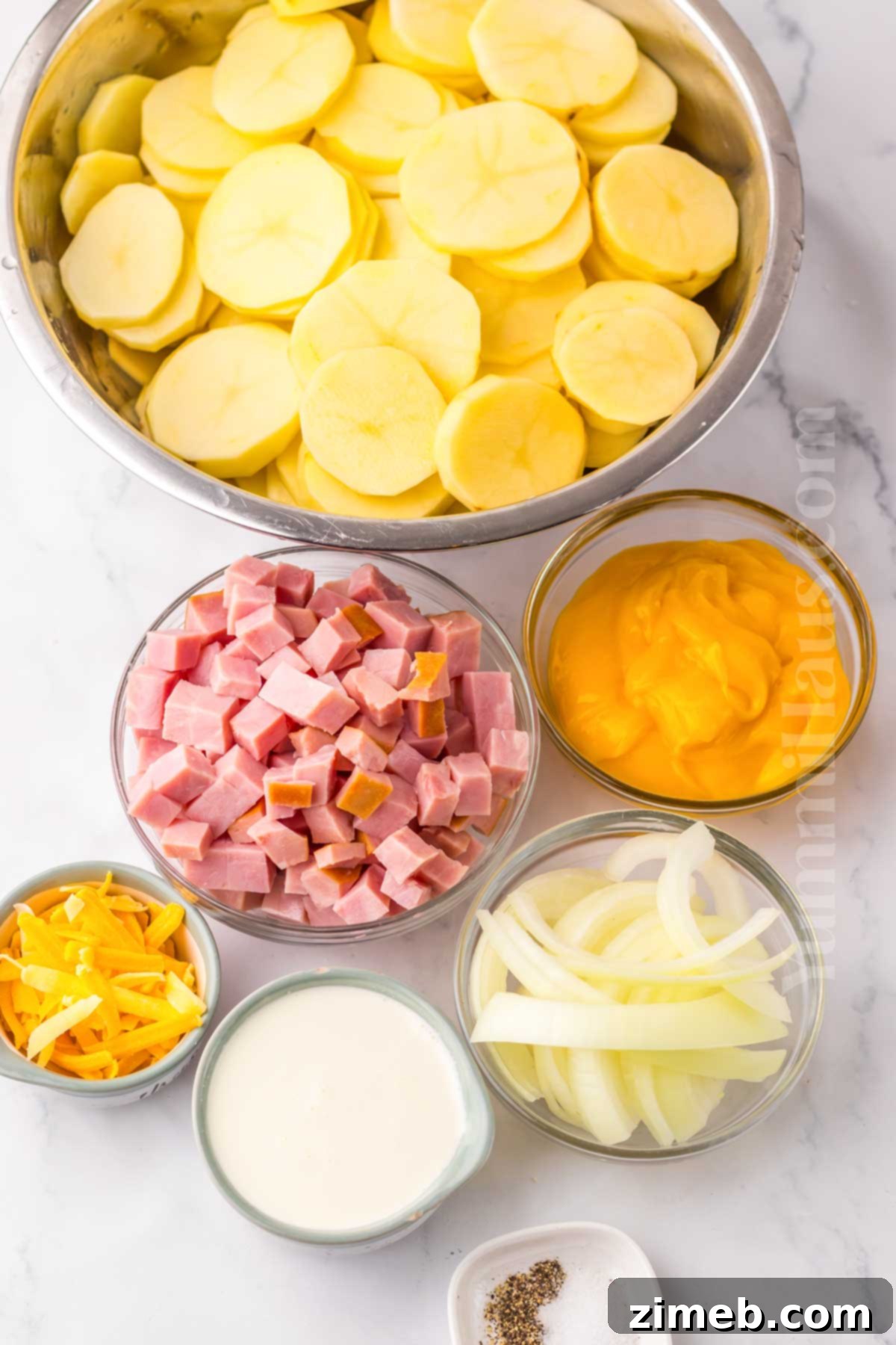 Slow Cooker Scalloped Ham and Potatoes 4 Key Ingredients for Scalloped Ham and Potatoes