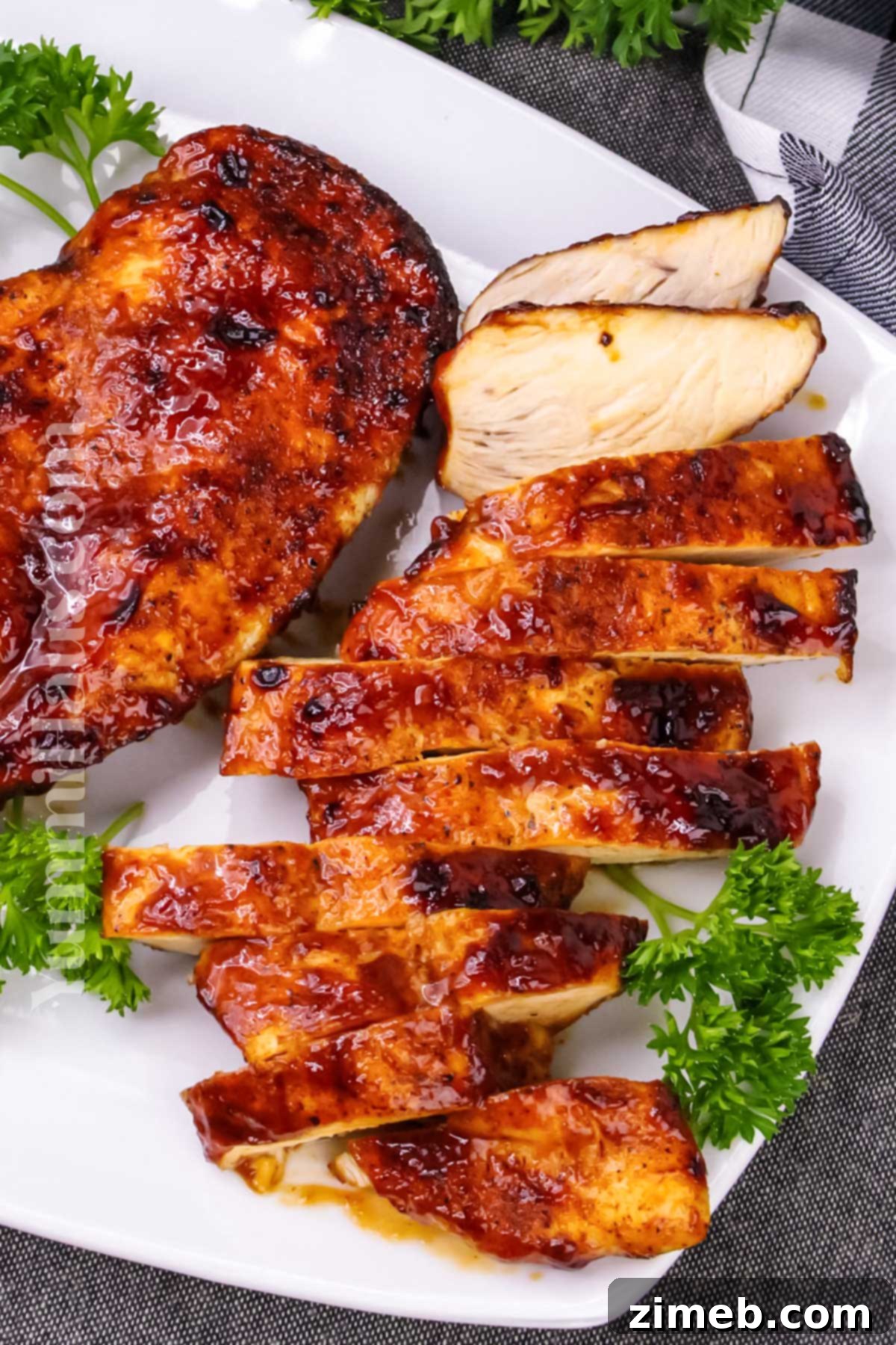 Crispy Air Fryer BBQ Chicken 15 BBQ chicken dinner in the air fryer, beautifully glazed