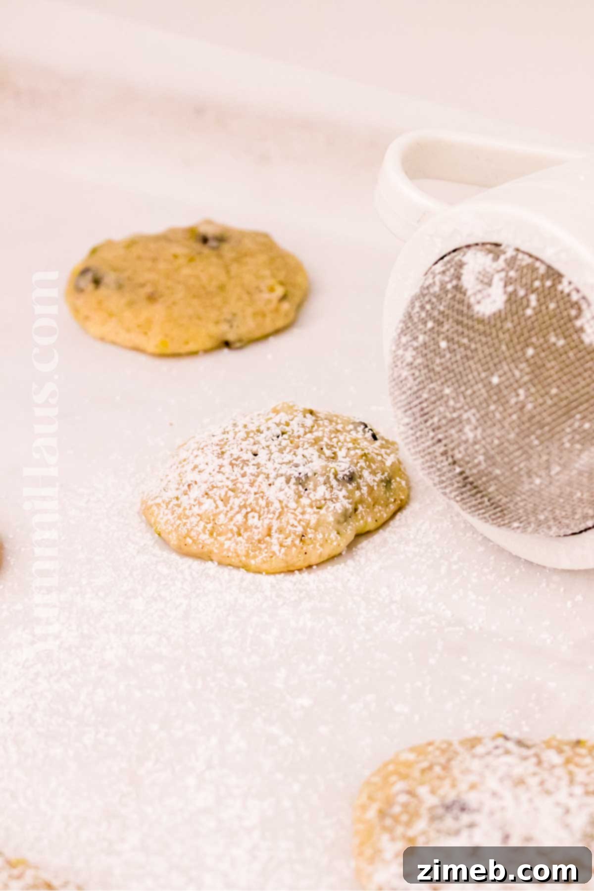 dusting with confectioner's sugar