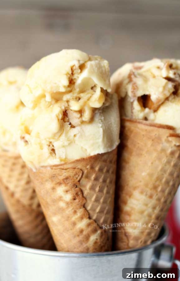 Caramel Crunch Froyo Cone 4 Recipe for Caramel Sugar Cone Frozen Yogurt, an easy and delicious dessert idea.