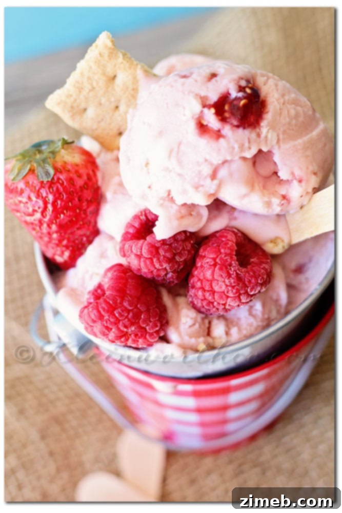 Double Berry Cheesecake Frozen Yogurt is a simple berry packed homemade frozen dessert that the whole family will love all summer long.