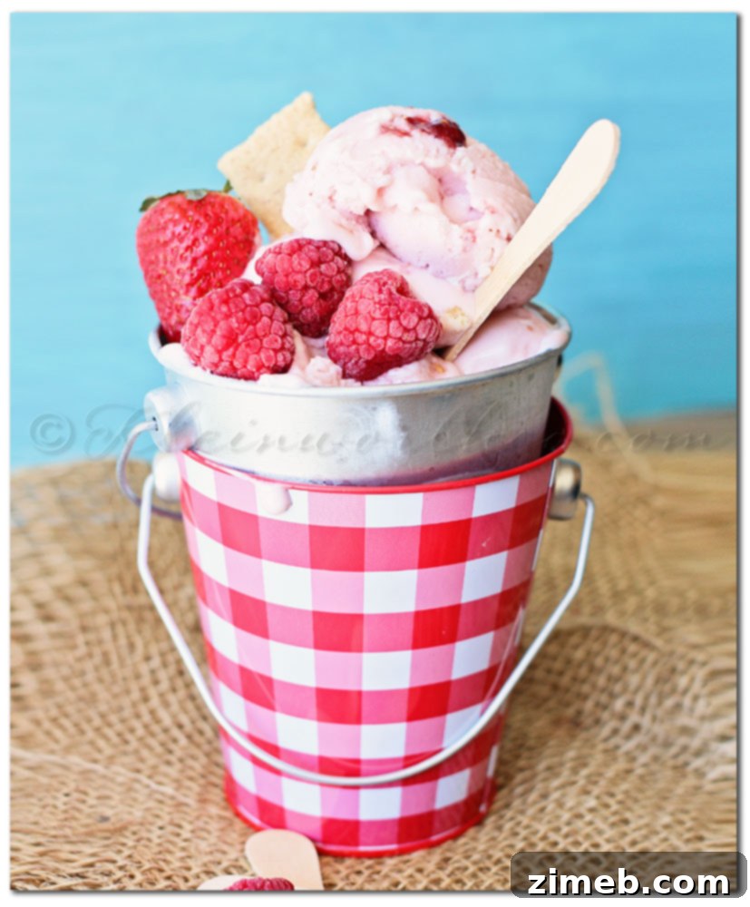 Double Berry Cheesecake Frozen Yogurt is a simple berry packed homemade frozen dessert that the whole family will love all summer long.