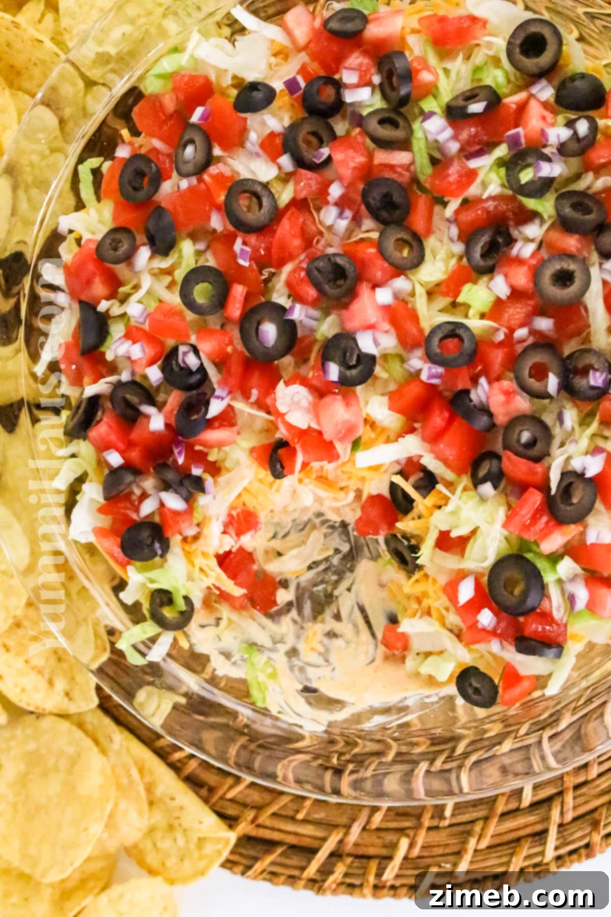 Fiesta Taco Dip 3 Easy appetizer for game day gatherings