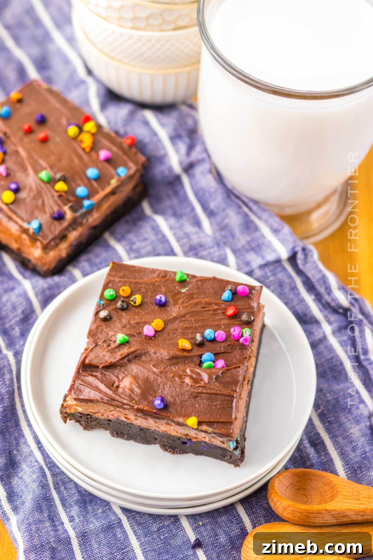 Cosmic Brownie Dream 3 A colorful and easy layered dessert recipe: Cosmic Brownie Lush