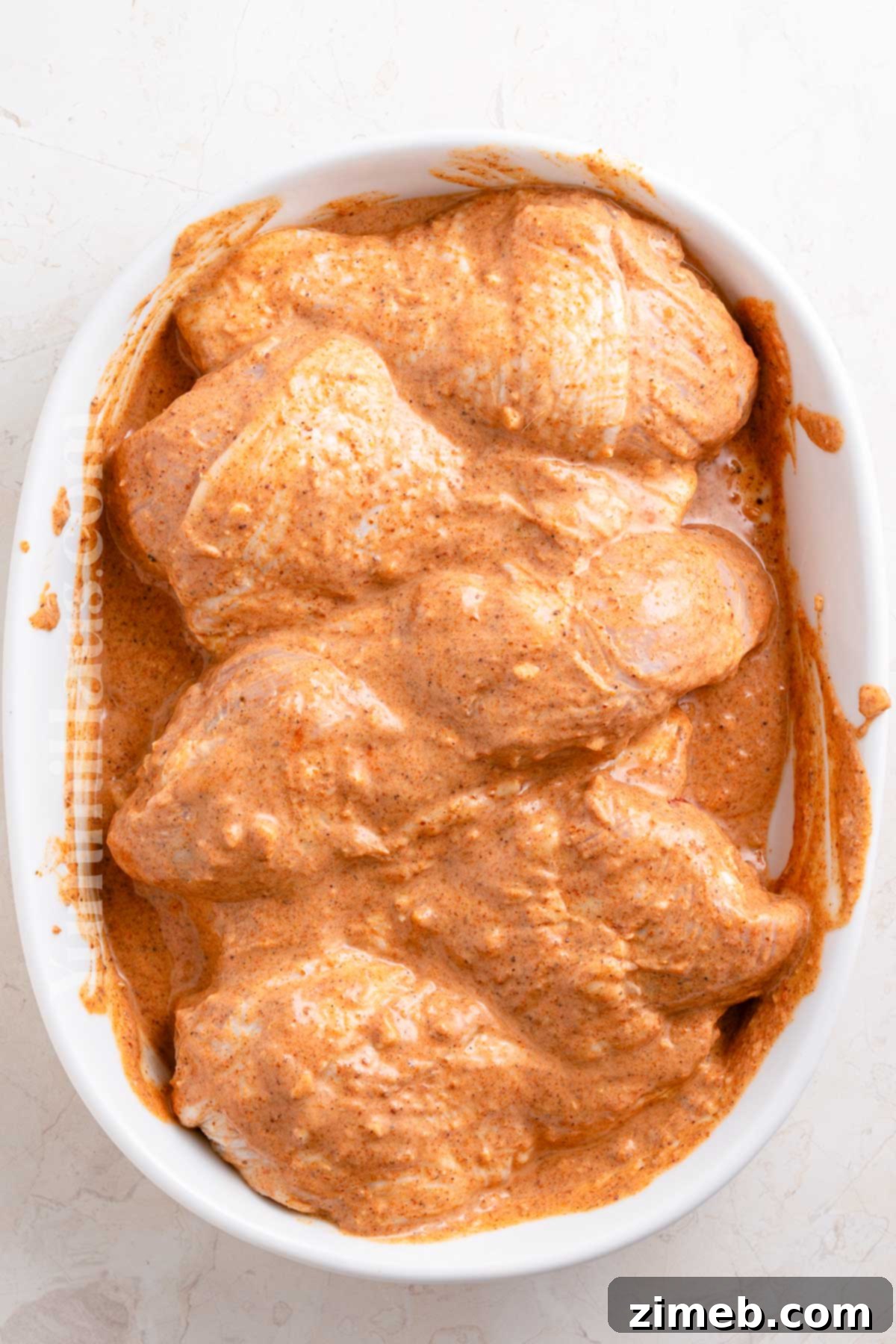 chicken ready to bake