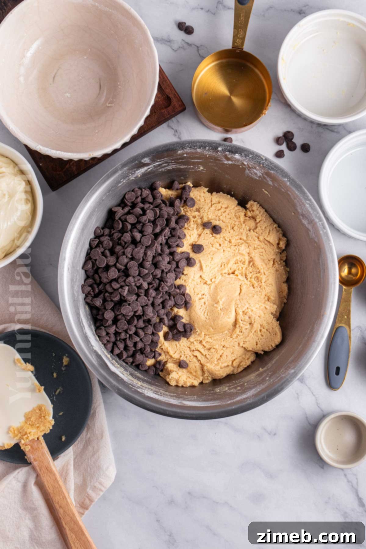 Cheesecake Cookie Fusion 5 making chocolate chip cookie dough