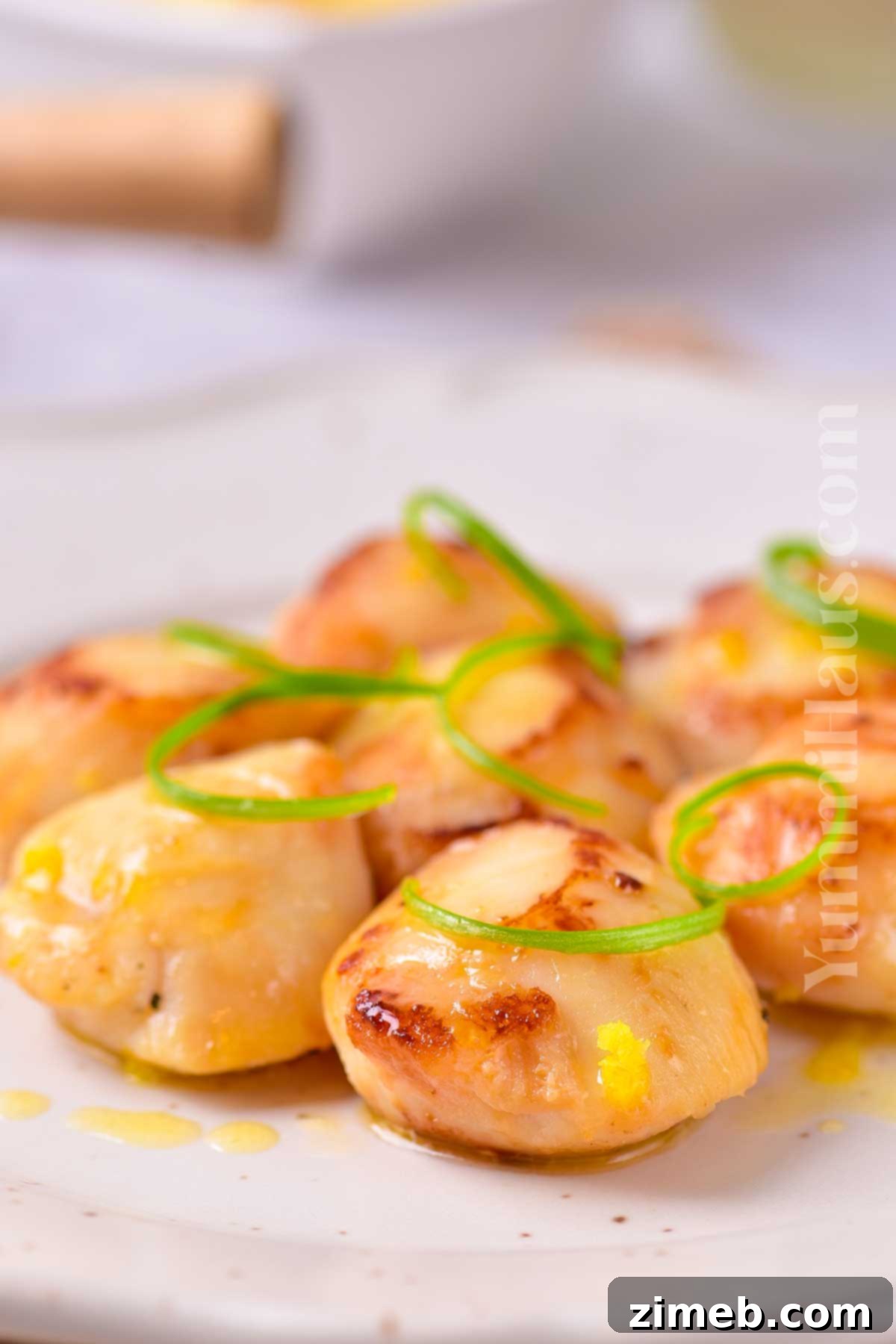 Fresh butter and scallops ready for searing