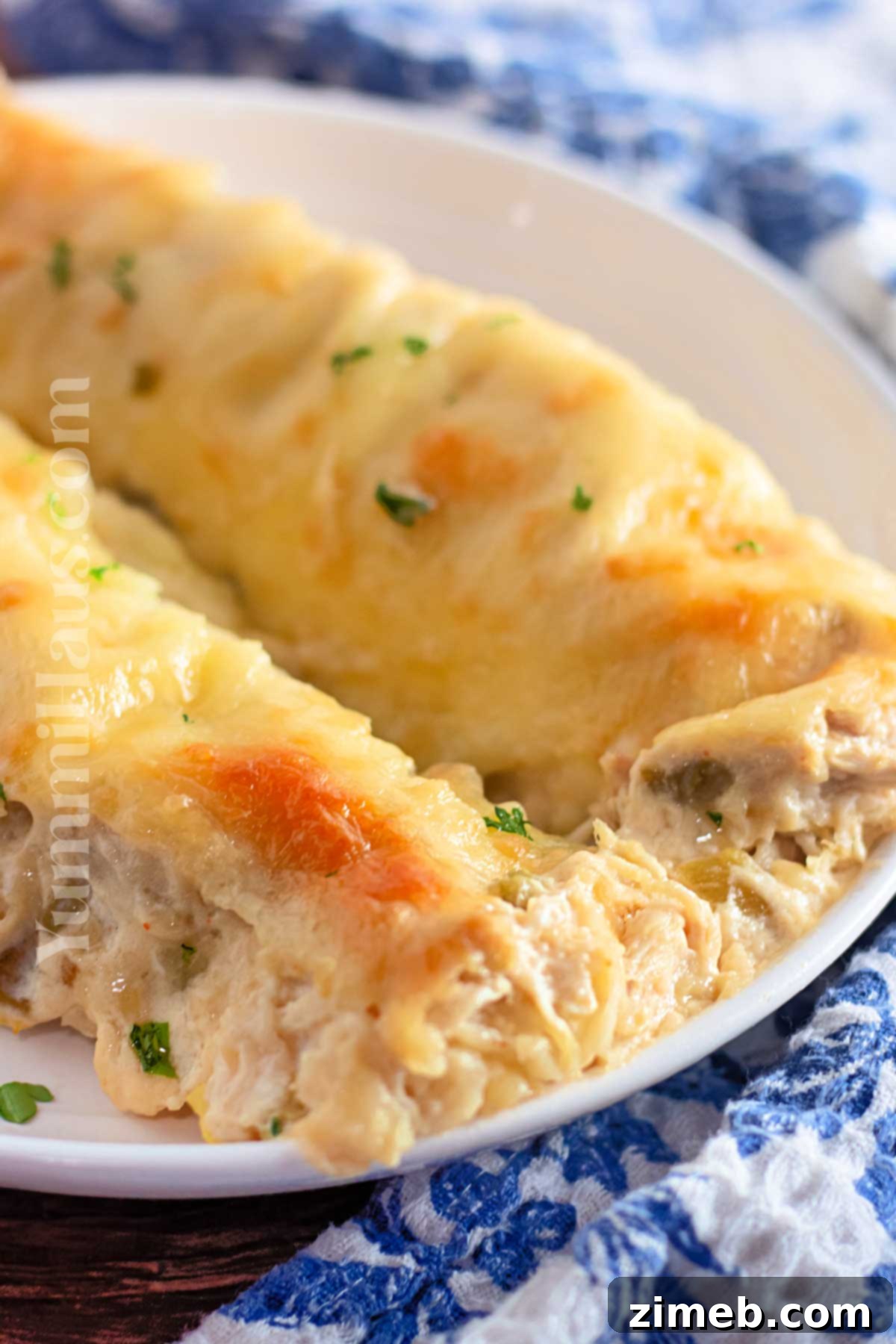 Creamy White Chicken Enchiladas 2 White Chicken Enchiladas