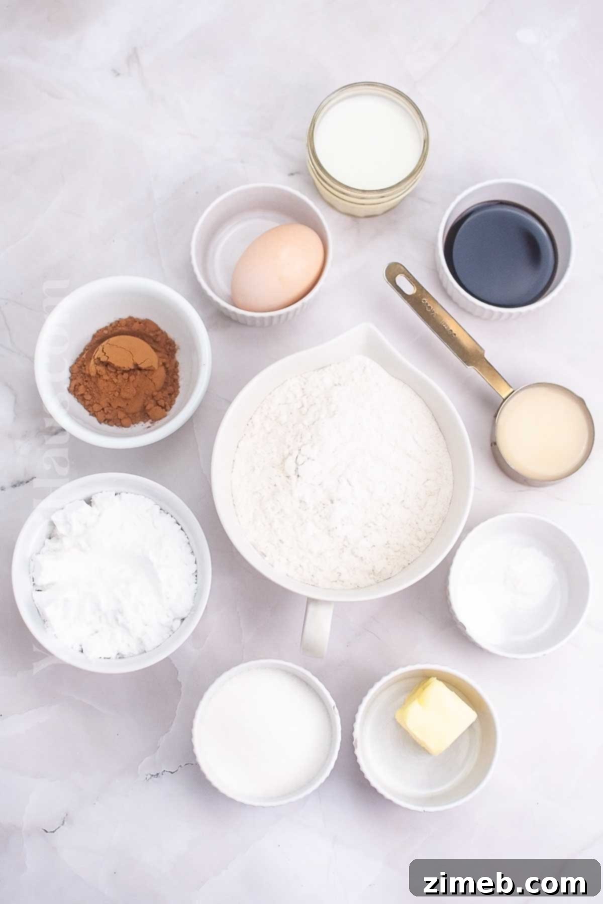 Sourdough Donut ingredients laid out