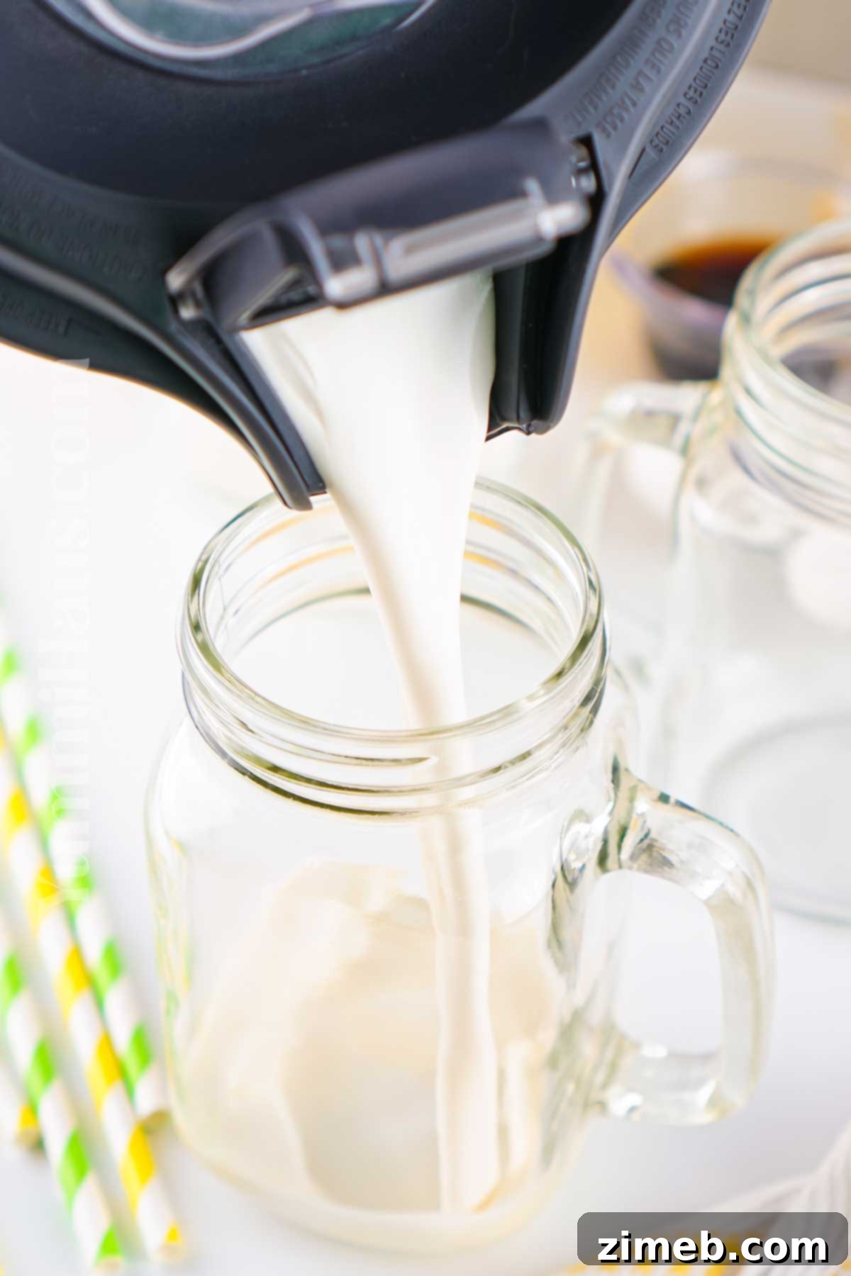 serving the milk