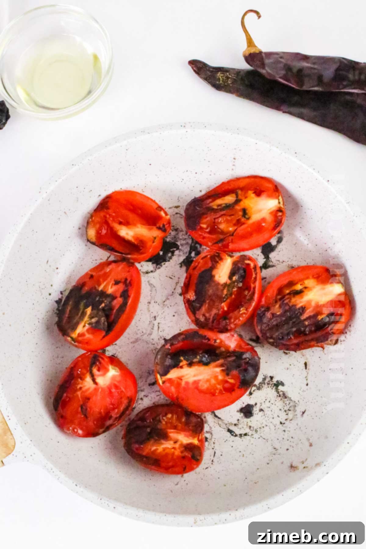Red Salsa 4 roasting the tomatoes