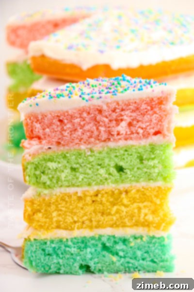 Charming Mother's Day Layered Cake in pastels, a delicious celebration cake.