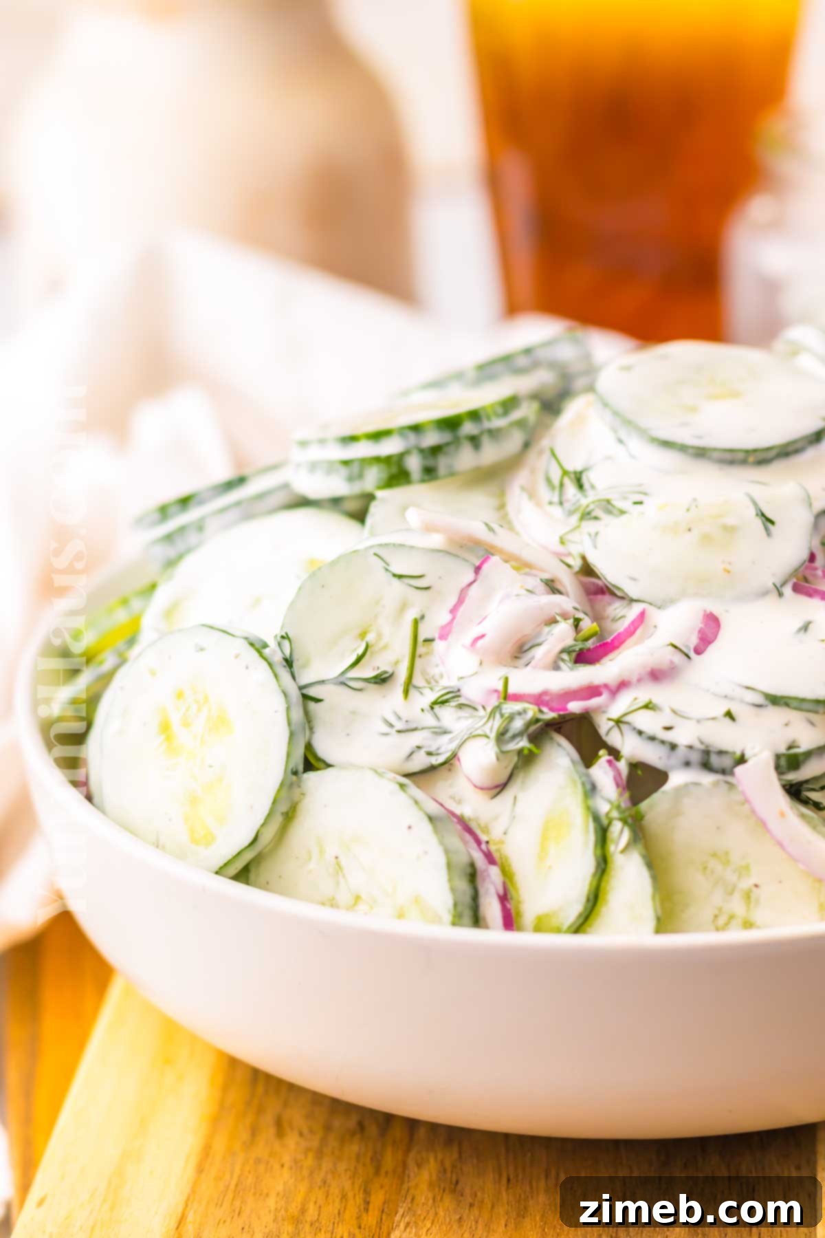 Cool and Creamy Cucumber Delight 2 Creamy Cucumber Salad: A perfect summer side dish