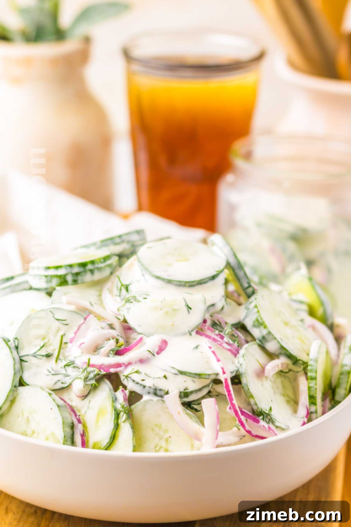 Cool and Creamy Cucumber Delight 15 Creamy Cucumber Salad recipe ready to serve