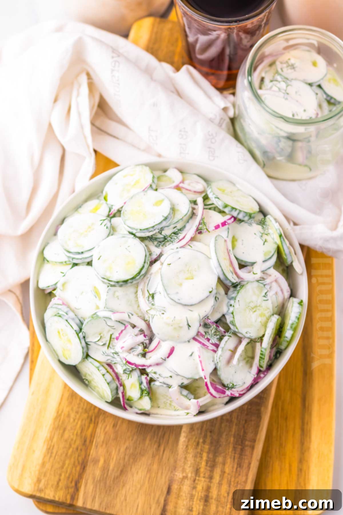 Cool and Creamy Cucumber Delight 3 Side dish with fresh vegetables