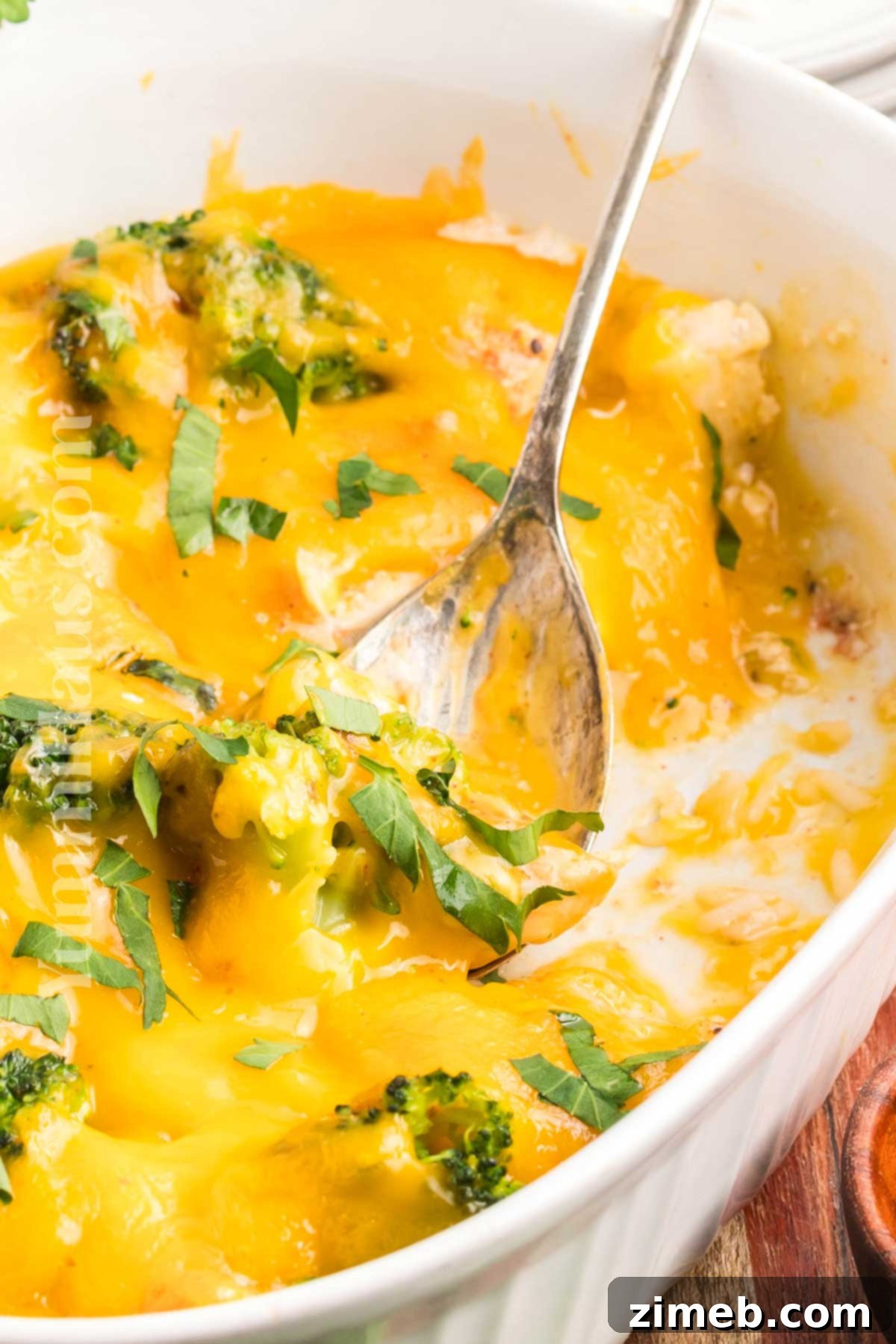 Baked Broccoli and Chicken recipe in a dish
