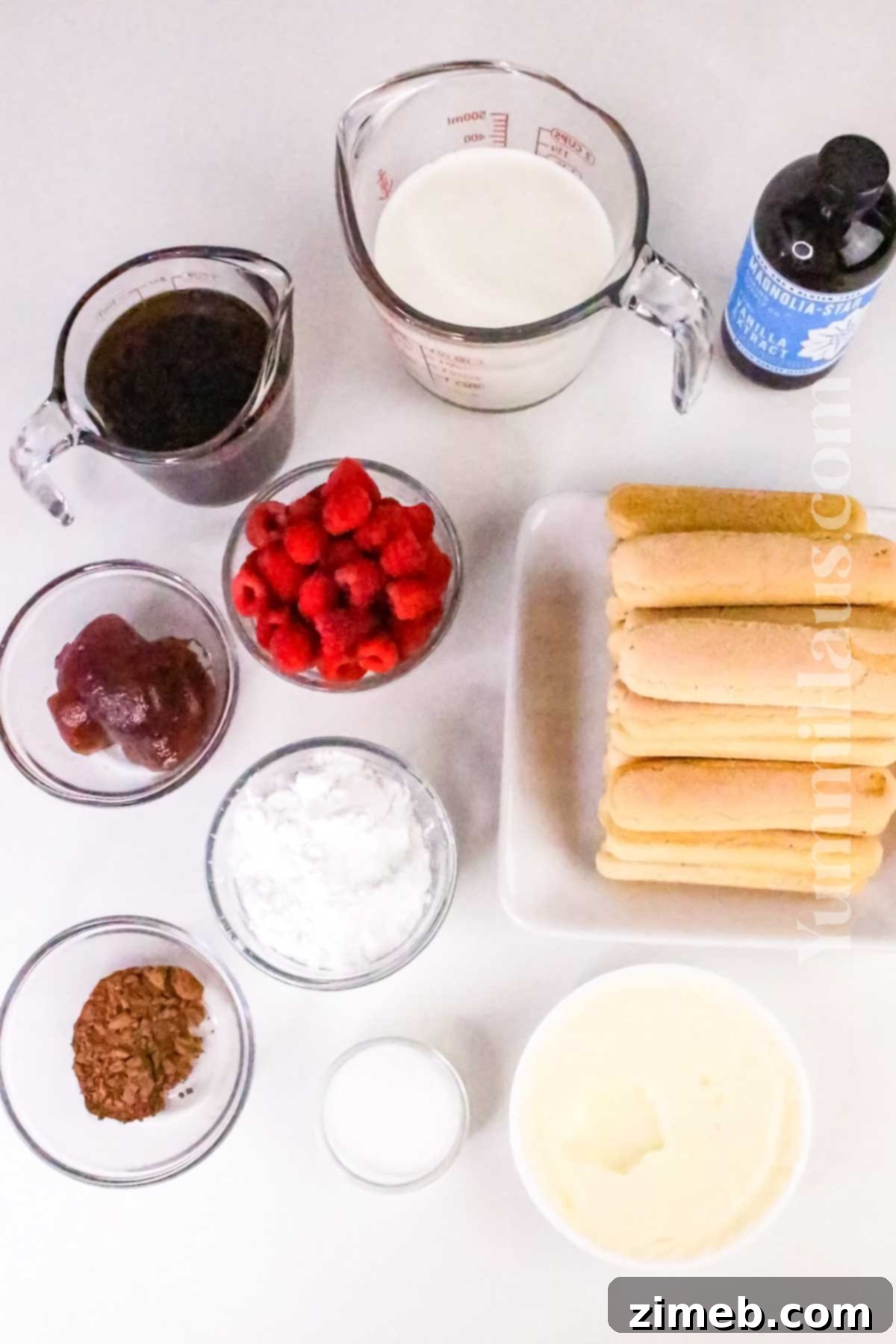 Ruby Red Pick Me Up 3 Raspberry Tiramisu ingredients