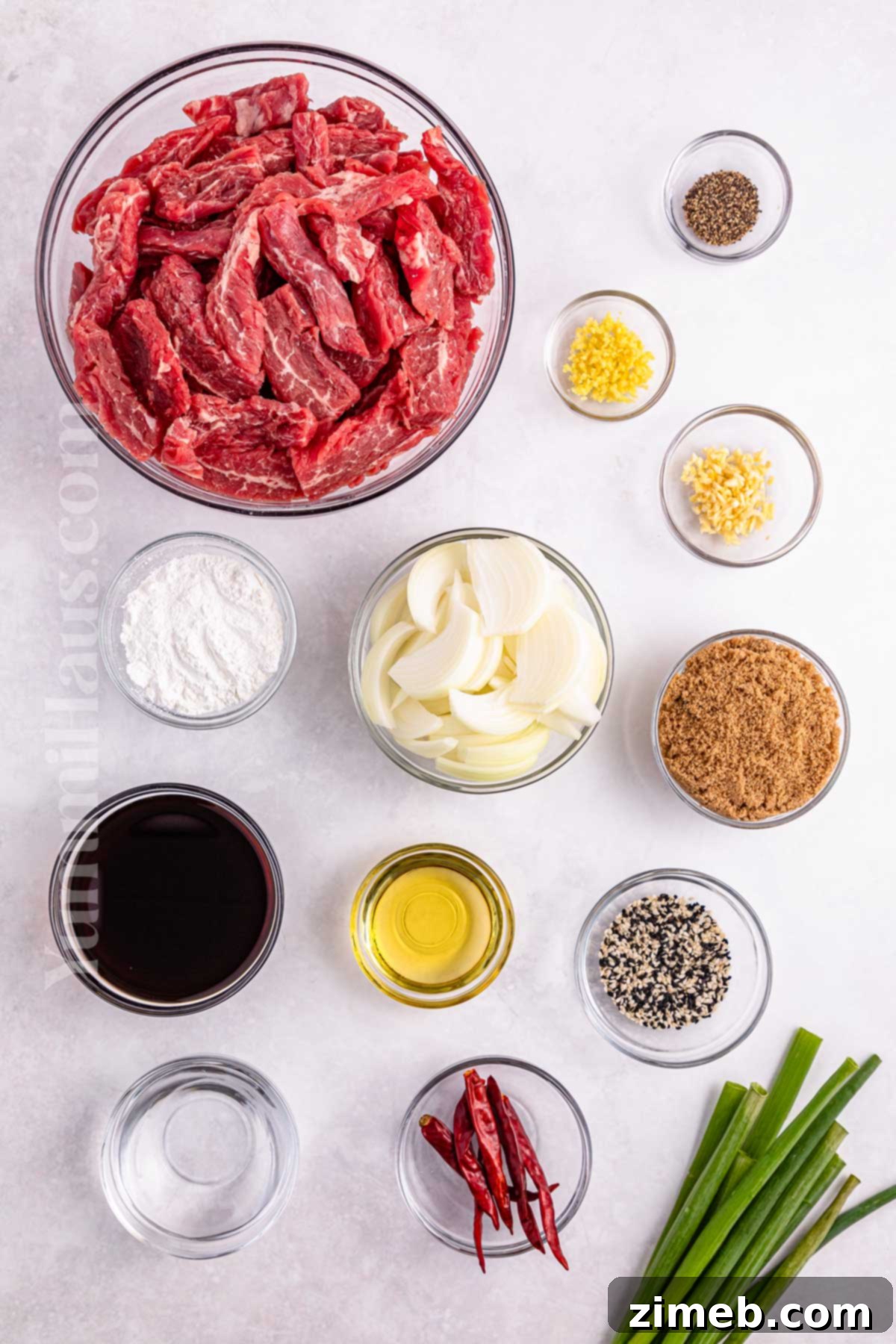 Slow Cooker Mongolian Beef ingredients