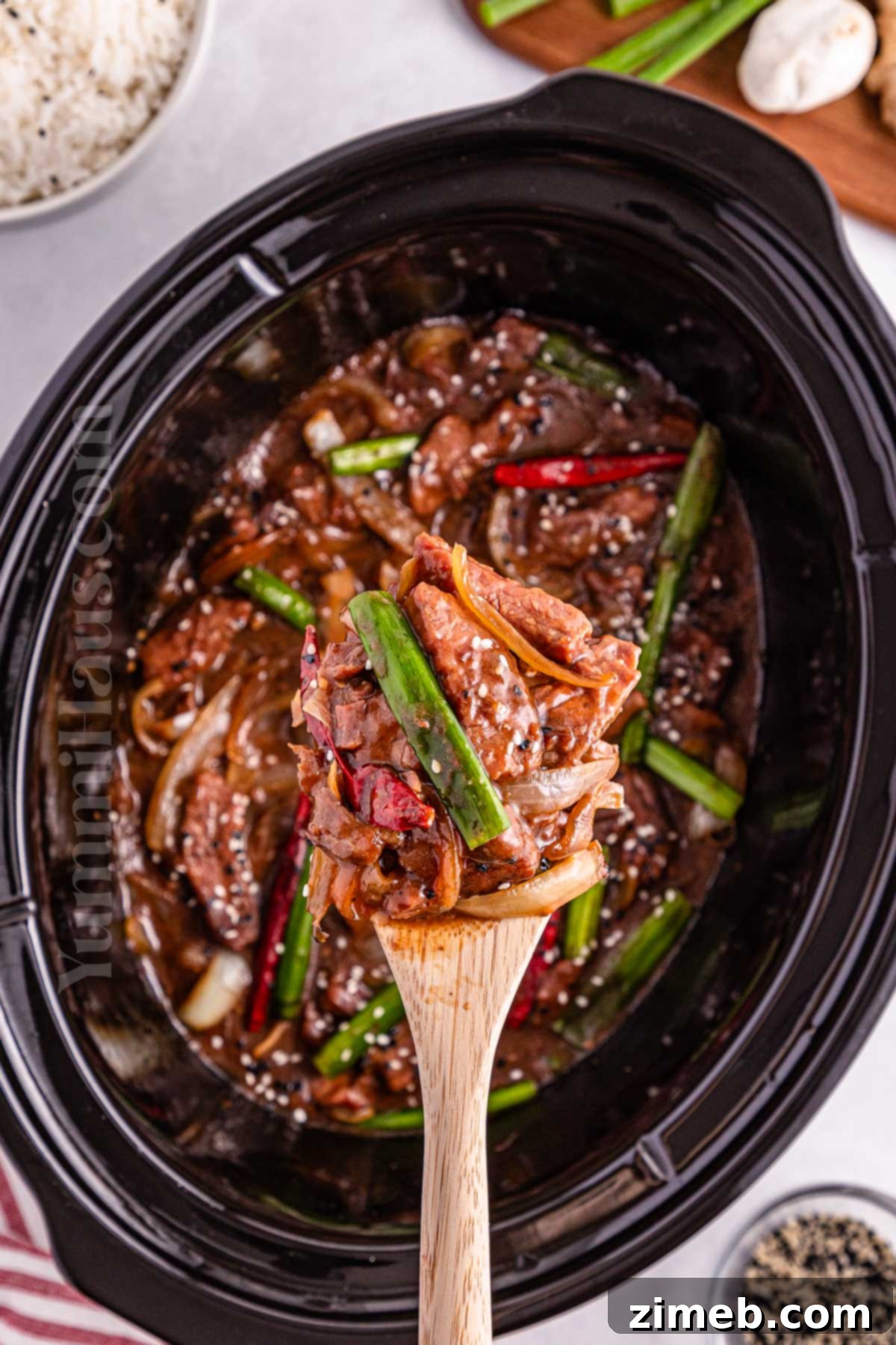 slow cooked Asian dinner