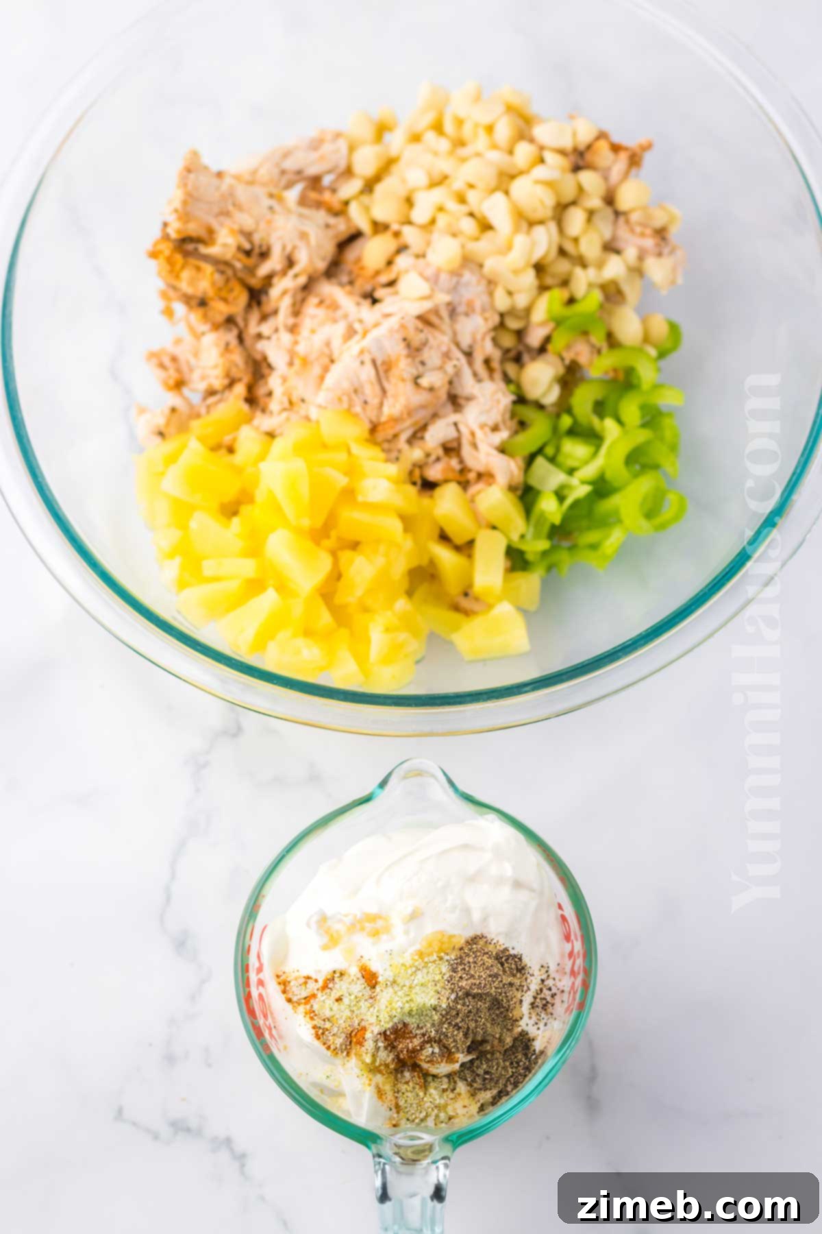 Luau Chicken Salad 5 How to make Hawaiian Chicken Salad steps