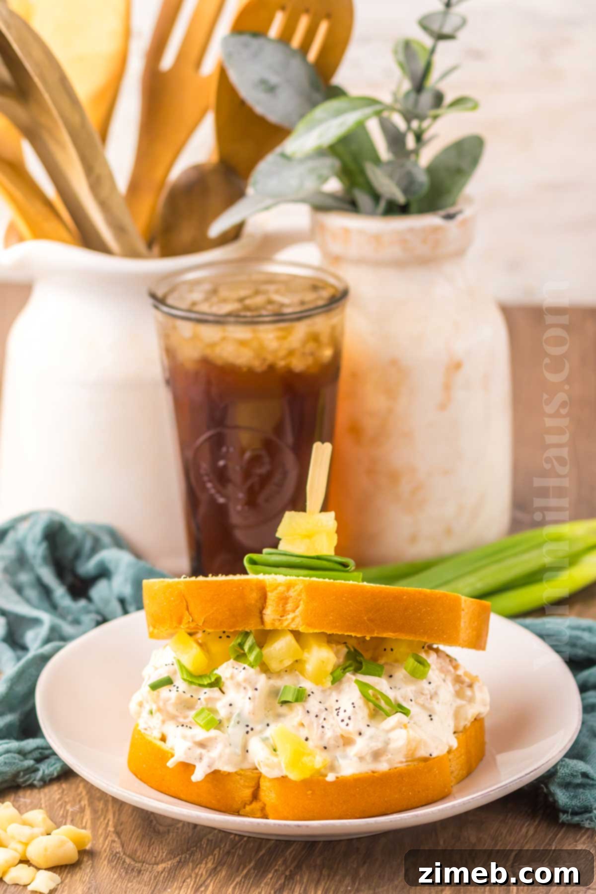 Luau Chicken Salad 7 Hawaiian Chicken Salad recipe displayed
