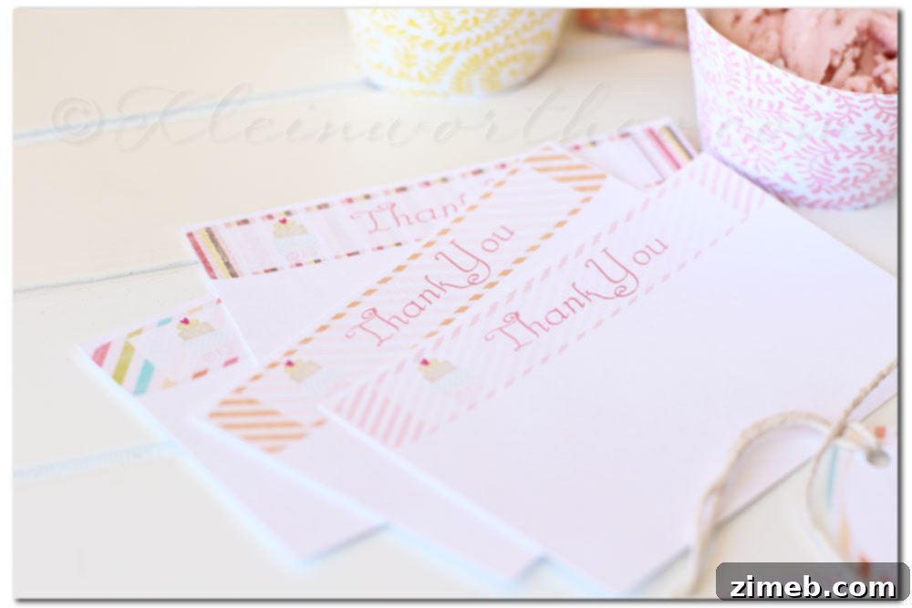 Sorbet Party Printable Favor Tags