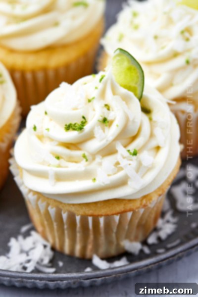Celebrate with Cupcakes: Endless Flavors for Every Occasion 14 Light coconut-flavored cupcakes with fluffy coconut frosting and lime zest, refreshing for spring and summer.